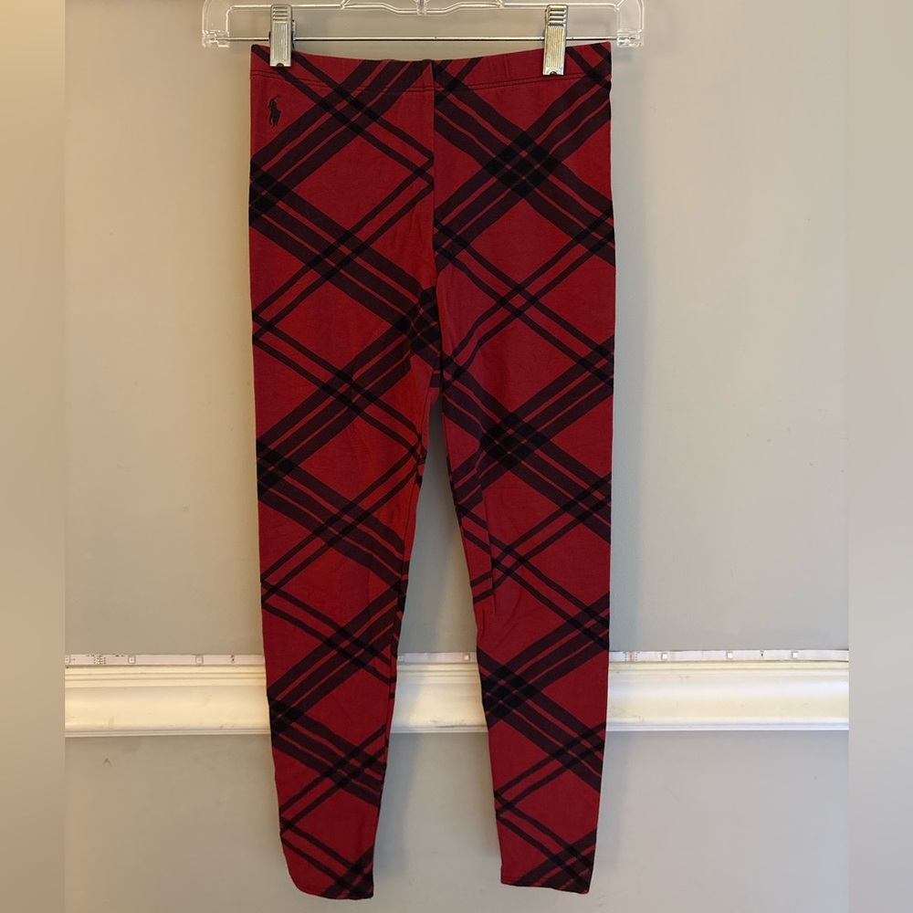 Red and Black Plaid Leggings